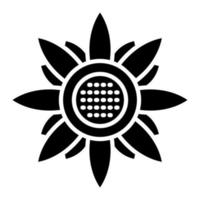 Sonnenblumen-Glyphe-Symbol vektor