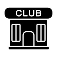 Club-Glyphe-Symbol vektor