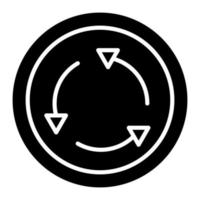 Kreisverkehr-Glyphe-Symbol vektor