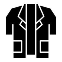 Arztkittel-Glyphe-Symbol vektor