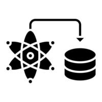 Datenwissenschafts-Glyphe-Symbol vektor