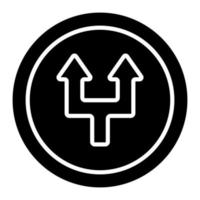 Glyph-Symbol für geteilte Straße vektor