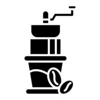 Glyphen-Symbol für Kaffeemühle vektor