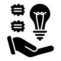 Glyphen-Symbol für Ideen bekommen vektor