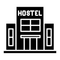 Hostel-Glyphe-Symbol vektor