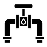 Wasserleitungs-Glyphe-Symbol vektor