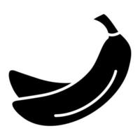 Bananen-Glyphe-Symbol vektor