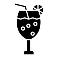 Cocktail-Glyphe-Symbol vektor