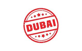 Dubai Stempelgummi mit Grunge-Stil auf weißem Hintergrund vektor