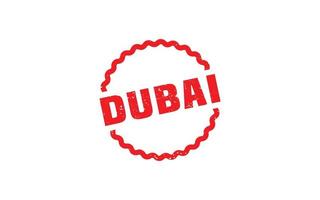 Dubai Stempelgummi mit Grunge-Stil auf weißem Hintergrund vektor