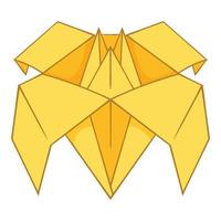 Origami-Lilien-Symbol, Cartoon-Stil vektor