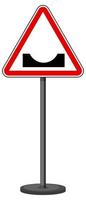 rotes Verkehrszeichen auf weißem Hintergrund vektor