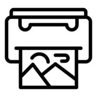 Symbol Umrissvektor für Fotodrucker. Tonerindustrie vektor