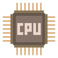 CPU-Symbol, Cartoon-Stil vektor