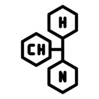 Symbol Umrissvektor für chemische Formeln. Labor Wissenschaft vektor