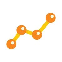 Diagramm Statistik Symbol Leitung, flacher Stil vektor