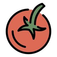Tomatensymbol Farbumrissvektor vektor