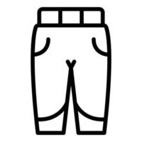 Fahrradhose Symbol Umrissvektor. Mode-Workout vektor