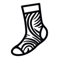 Geschenk-Socken-Symbol, einfachen Stil vektor