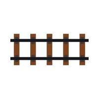Eisenbahnsymbol, flacher Stil vektor