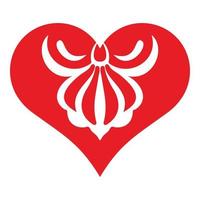 symbol hjärta ikon, enkel stil vektor