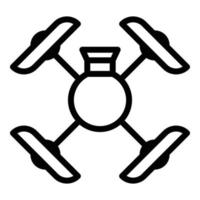 Luftfahrt-Drohne-Symbol Umrissvektor. Luftbildkamera vektor