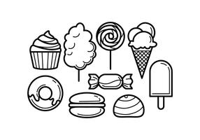 Free Sweet Food Line Icon Vektor