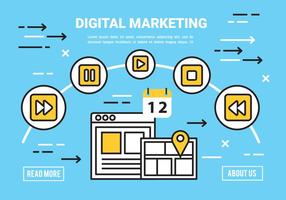 Gratis Flat Digital Marketing Concept Vector