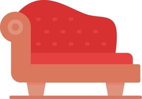 Chaiselongue kreatives Icon-Design vektor