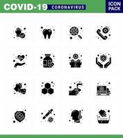 coronavirus 2019-nCoV covid19 förebyggande ikon uppsättning slå medicinsk devirus nödsituation virus viral coronavirus 2019 nov sjukdom vektor design element