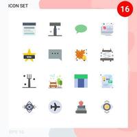 Aktienvektor-Icon-Pack mit 16 Zeilenzeichen und Symbolen für Prognose-Finanzsalon-Diagramm-Mail editierbares Paket kreativer Vektordesign-Elemente vektor