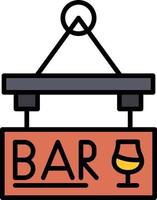 Bar-Schild kreatives Icon-Design vektor