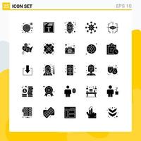 25 kreativ ikoner modern tecken och symboler av lagarbete samarbete klocka kugghjul bröllop redigerbar vektor design element