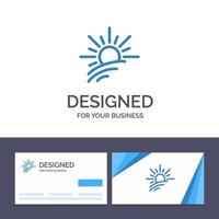 kreativ företag kort och logotyp mall ljusstyrka ljus Sol vår vektor illustration