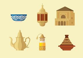 Tajine marokkanischen Set Free Vector