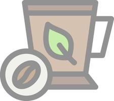 mynta kaffe vektor ikon design
