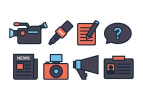 Journalist Icon Set vektor