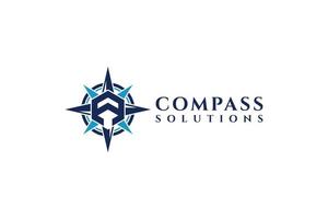 Schreiben Sie ein Logo-Symbol Kompass-Design-Vorlagen-Elemente. minimalistisches und modernes Vektorgrafikdesign, geeignet für Unternehmen und Marken vektor