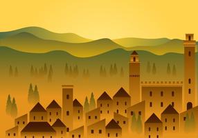 Toscana House Fields Free Vector