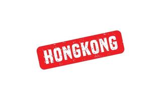 hongkong stämpel sudd med grunge stil på vit bakgrund vektor