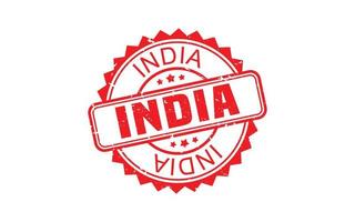 Indien Stempelgummi mit Grunge-Stil auf weißem Hintergrund vektor