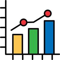 Wachstumsdiagramm kreatives Icon-Design vektor