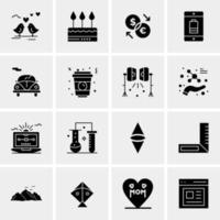 16 universelle Business-Icons Vektor kreative Icon-Illustration zur Verwendung in Web- und Mobilprojekten