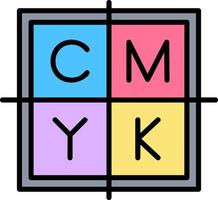 kreatives CMYK-Icon-Design