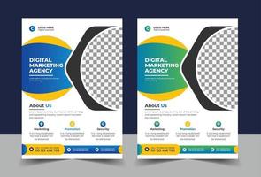 Corporate Business Flyer Vorlage für digitale Marketingagenturen vektor