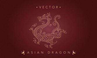 asiatischer Drache chinesisches Drachentotemmuster vektor