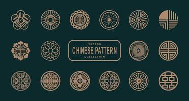 kinesisk traditionell mönster material vektor