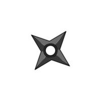 Shuriken-Symbol im Cartoon-Stil. Symbol für Webdesign, Apps, Aufkleber, Banner, Poster, Drucknutzung und Teil des Logos. werkzeug von ninja. vektor