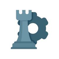 uppdrag schack sten ikon platt isolerat vektor