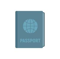 Internationaler Pass Symbol flacher isolierter Vektor